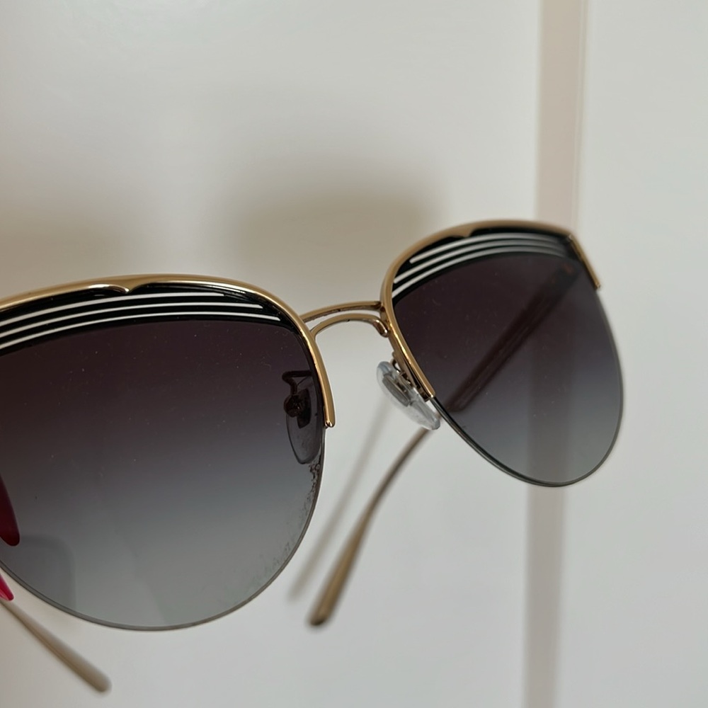 Authentic Like New Bvlgari Gold and Black Sunglasses - Picture 8 of 12